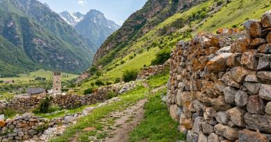 Панорамный вид: село Верхняя Балкария